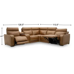 Tribeca Leather Power Reclining Sectional