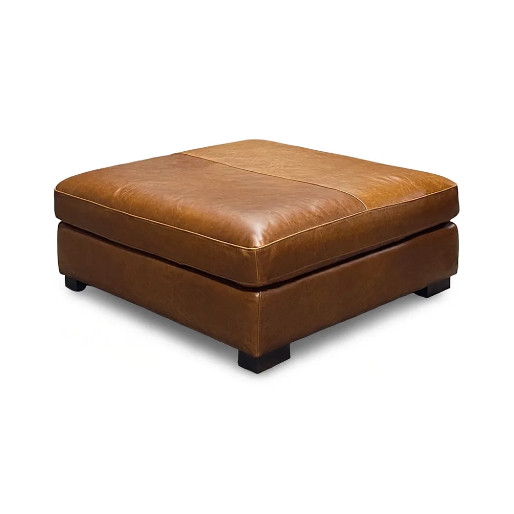Wyoming Leather Ottoman