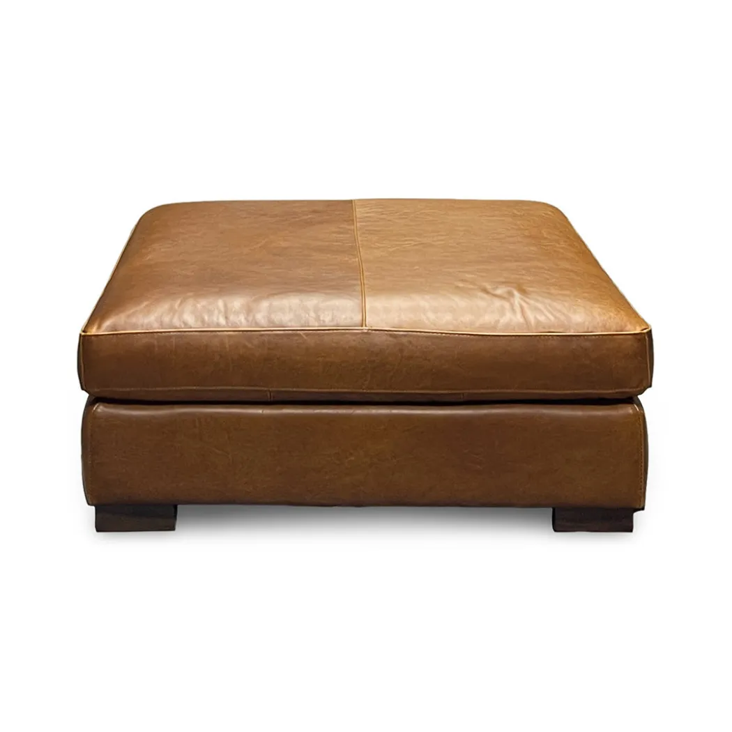 Wyoming Leather Ottoman