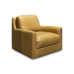 York Leather Swivel Chair
