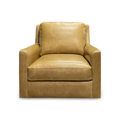 York Leather Swivel Chair